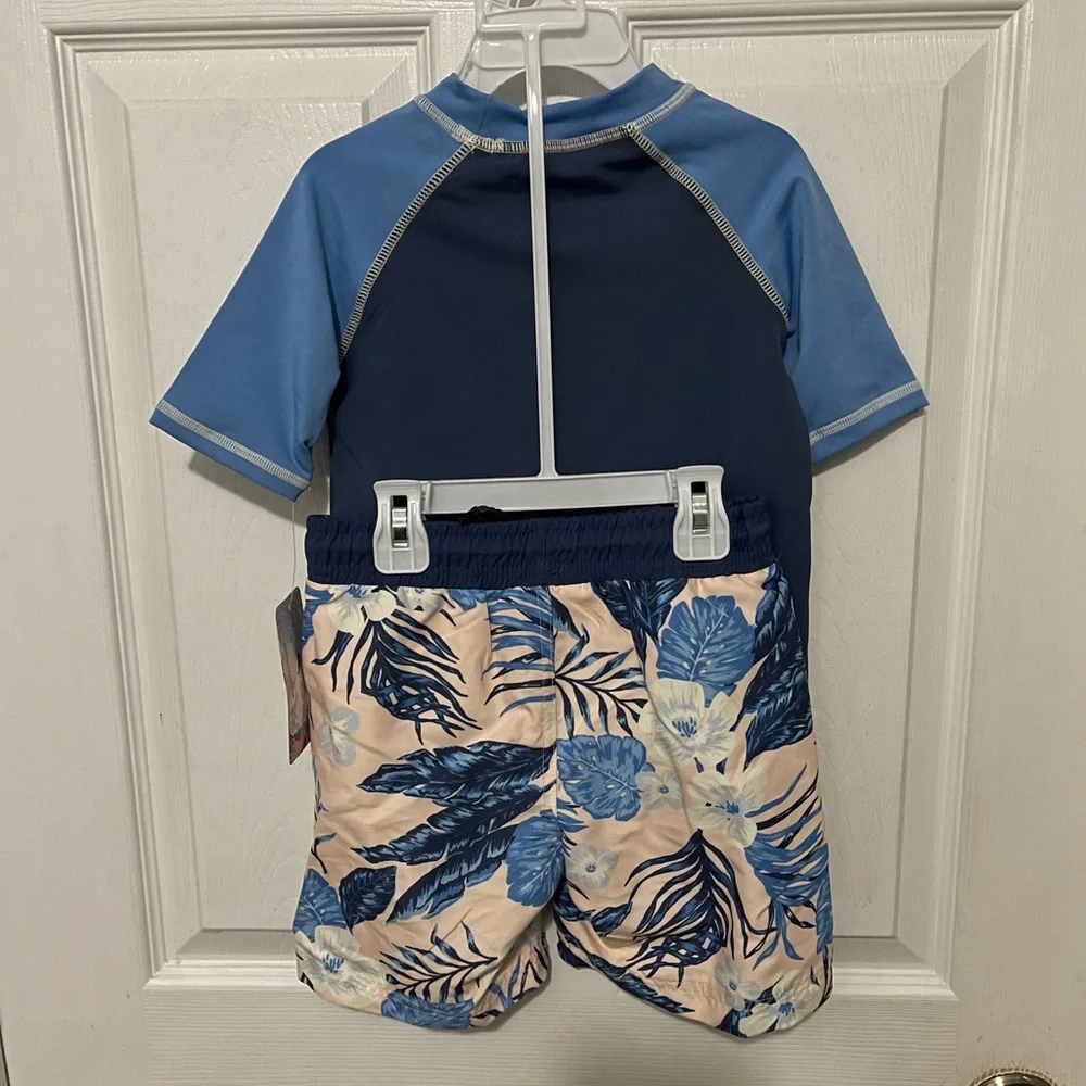 Tommy Bahama Boys 2-Piece Rash Guard Swim Trunks Size 6 NWT UPF 50 - Picture 3 of 4